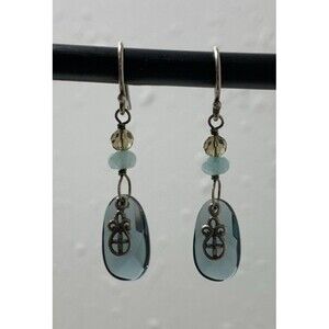 Silpada Sterling Silver 'Evening Tide' Dangle Blue Crystal Earrings W2435